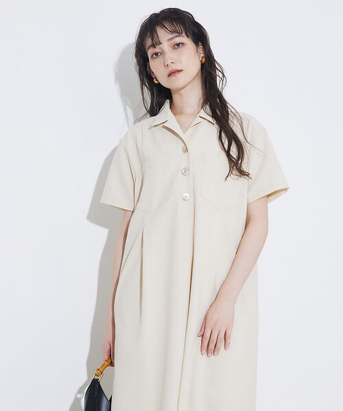 qualite / カリテ ワンピース | 【接触冷感&吸水速乾&UV】シアサッカーシャツワンピース | 詳細5