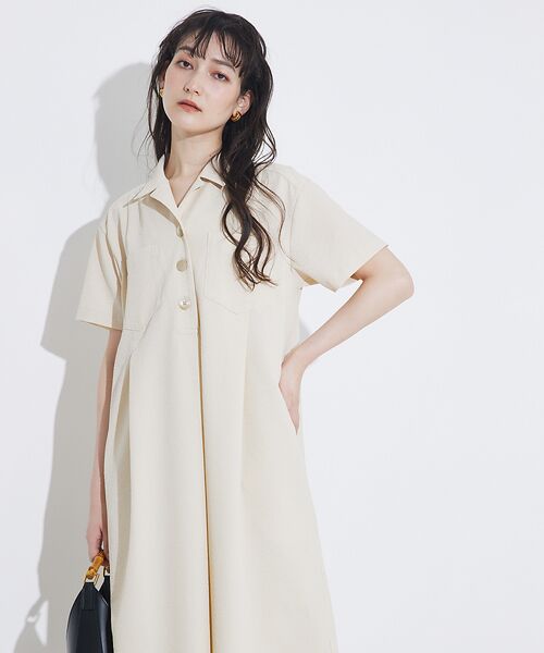 qualite / カリテ ワンピース | 【接触冷感&吸水速乾&UV】シアサッカーシャツワンピース | 詳細6