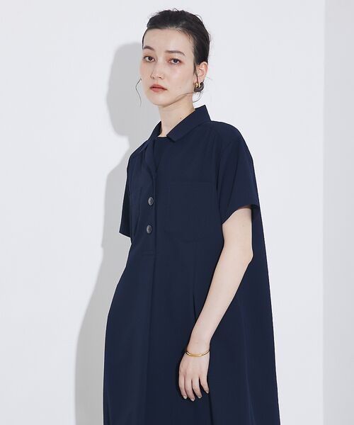 qualite / カリテ ワンピース | 【接触冷感&吸水速乾&UV】シアサッカーシャツワンピース | 詳細7