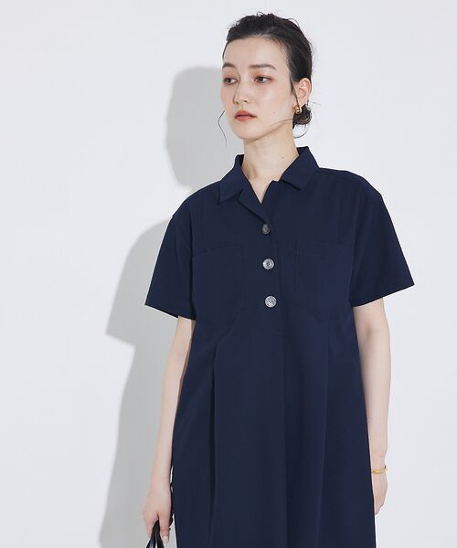 qualite / カリテ ワンピース | 【接触冷感&吸水速乾&UV】シアサッカーシャツワンピース | 詳細19