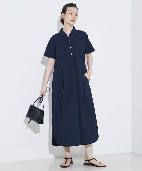 qualite / カリテ ワンピース | 【接触冷感&吸水速乾&UV】シアサッカーシャツワンピース | 詳細21