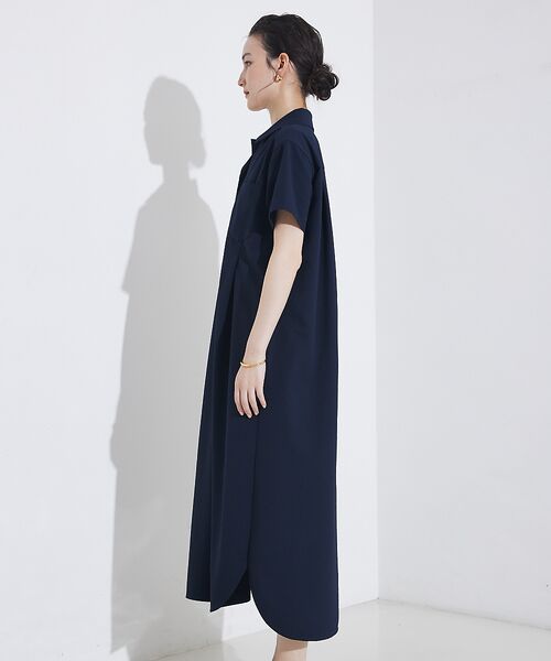 qualite / カリテ ワンピース | 【接触冷感&吸水速乾&UV】シアサッカーシャツワンピース | 詳細10