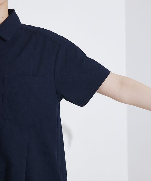 qualite / カリテ ワンピース | 【接触冷感&吸水速乾&UV】シアサッカーシャツワンピース | 詳細13