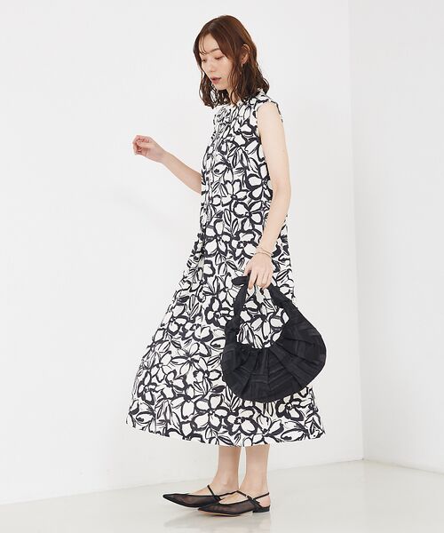 qualite / カリテ ワンピース | リネンライクペインティングプリントワンピース | 詳細13