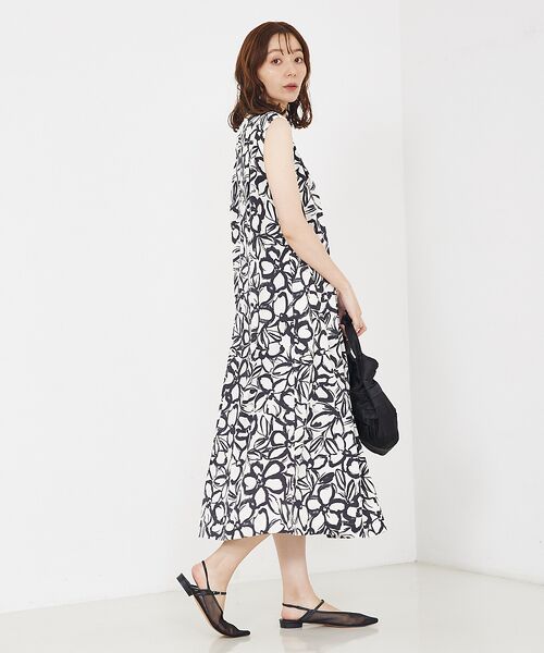 qualite / カリテ ワンピース | リネンライクペインティングプリントワンピース | 詳細3