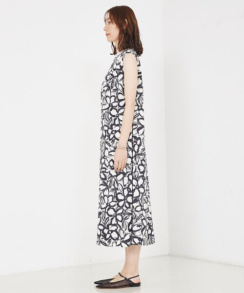 qualite / カリテ ワンピース | リネンライクペインティングプリントワンピース | 詳細4