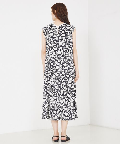 qualite / カリテ ワンピース | リネンライクペインティングプリントワンピース | 詳細5