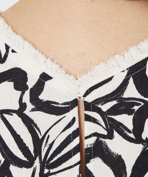 qualite / カリテ ワンピース | リネンライクペインティングプリントワンピース | 詳細6