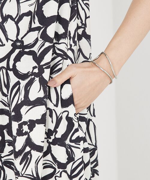 qualite / カリテ ワンピース | リネンライクペインティングプリントワンピース | 詳細9