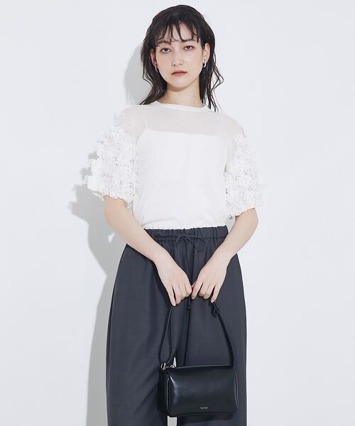 qualite / カリテ Tシャツ | boussole×qualiteフラワーエンブロPO | 詳細1