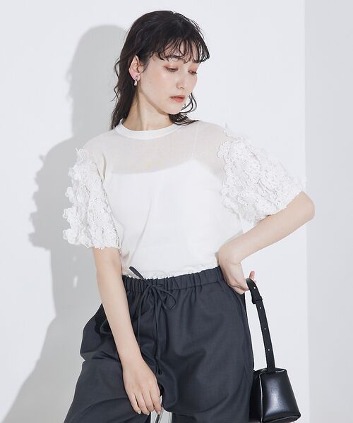 qualite / カリテ Tシャツ | boussole×qualiteフラワーエンブロPO | 詳細5