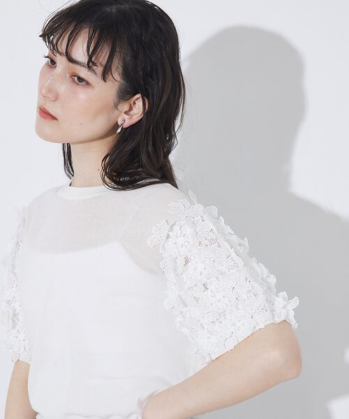 qualite / カリテ Tシャツ | boussole×qualiteフラワーエンブロPO | 詳細6