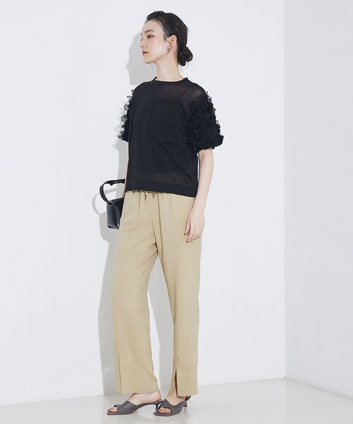 qualite / カリテ Tシャツ | boussole×qualiteフラワーエンブロPO | 詳細9