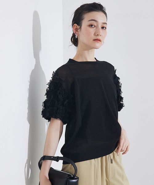 qualite / カリテ Tシャツ | boussole×qualiteフラワーエンブロPO | 詳細10