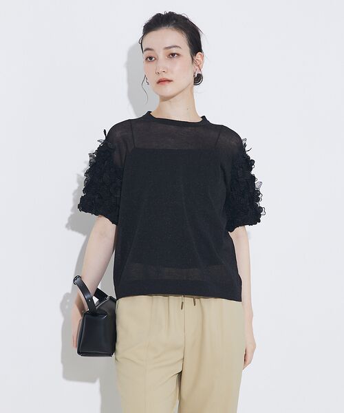 qualite / カリテ Tシャツ | boussole×qualiteフラワーエンブロPO | 詳細11