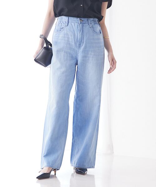 qualite/カリテ 【Healthy DENIM】Breezy PinkPepper ストレートデニ サックスブルー 34 qualite/カリテ 【Healthy DENIM】Breezy PinkPepper ストレートデニ サックスブルー 34