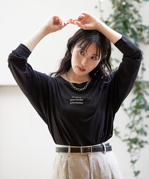 qualite / カリテ シアーロゴロンT カリテ qualite シアーロゴロンT （ホワイト） -ファッション
