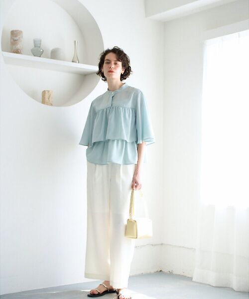 qualite / カリテ シャツ・ブラウス | 【接触冷感＆UVカット】ブライトローンフレアブラウス | 詳細10