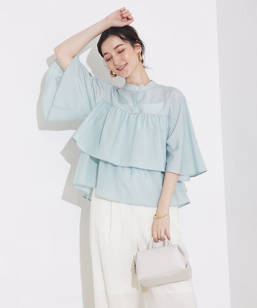 qualite / カリテ シャツ・ブラウス | 【接触冷感＆UVカット】ブライトローンフレアブラウス | 詳細11