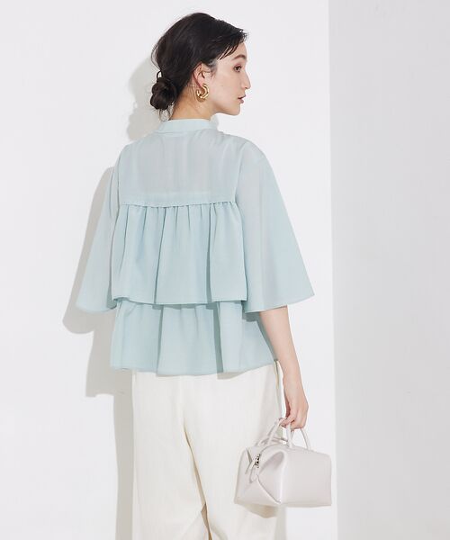 qualite / カリテ シャツ・ブラウス | 【接触冷感＆UVカット】ブライトローンフレアブラウス | 詳細12