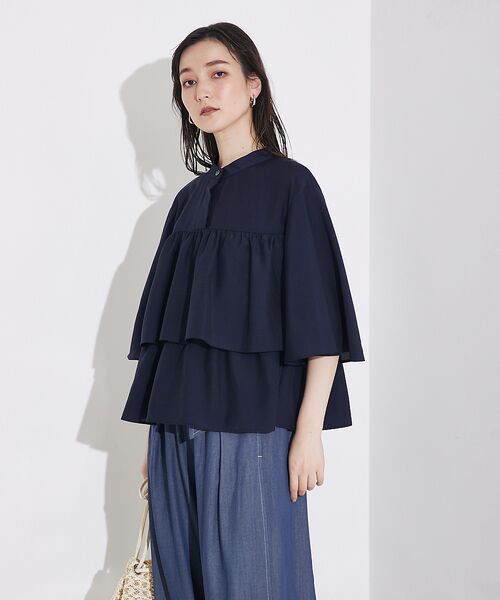 qualite / カリテ シャツ・ブラウス | 【接触冷感＆UVカット】ブライトローンフレアブラウス | 詳細15