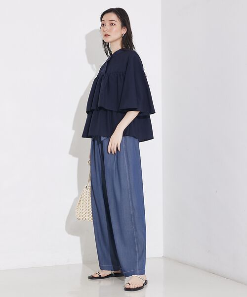 qualite / カリテ シャツ・ブラウス | 【接触冷感＆UVカット】ブライトローンフレアブラウス | 詳細21