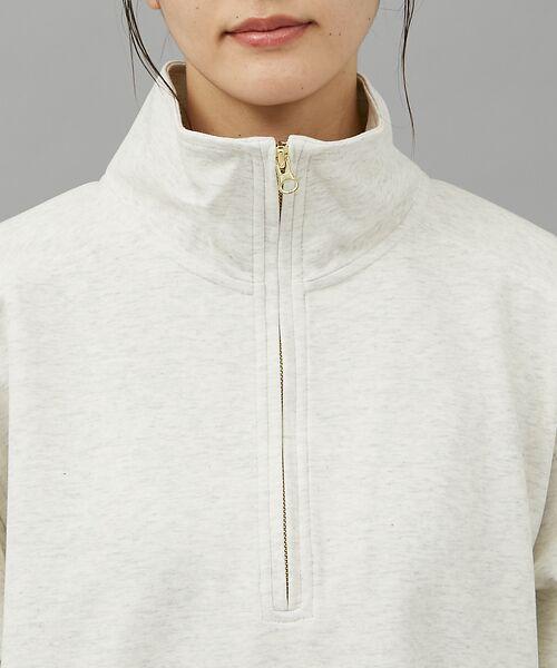 セール】 【MARGAUX】ハーフジップスウェットプルオーバー  