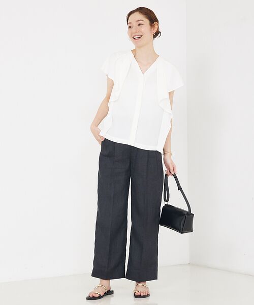 qualite / カリテ シャツ・ブラウス | 袖タックフリルシャツ | 詳細3