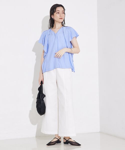 qualite / カリテ シャツ・ブラウス | 袖タックフリルシャツ | 詳細4