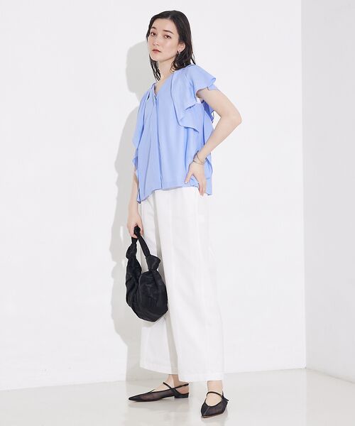 qualite / カリテ シャツ・ブラウス | 袖タックフリルシャツ | 詳細7