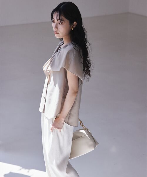 qualite / カリテ シャツ・ブラウス | ラッフルカラーVネックブラウス | 詳細11