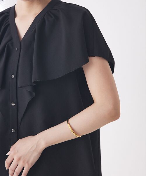 qualite / カリテ シャツ・ブラウス | ラッフルカラーVネックブラウス | 詳細8