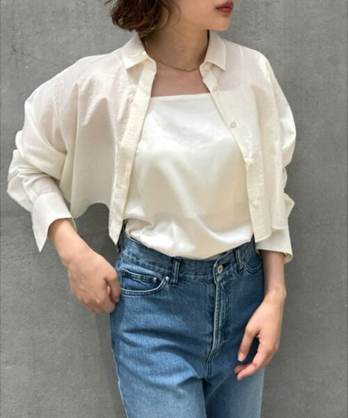 qualite / カリテ シャツ・ブラウス | コットンシアークロップドシャツ | 詳細2