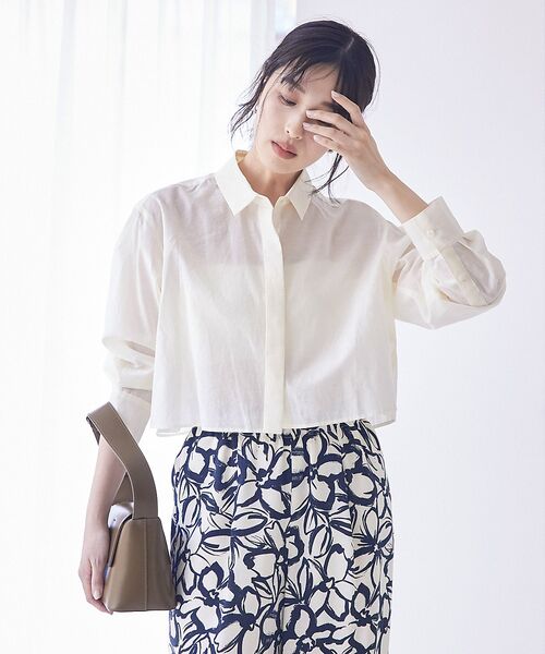 qualite / カリテ シャツ・ブラウス | コットンシアークロップドシャツ | 詳細3