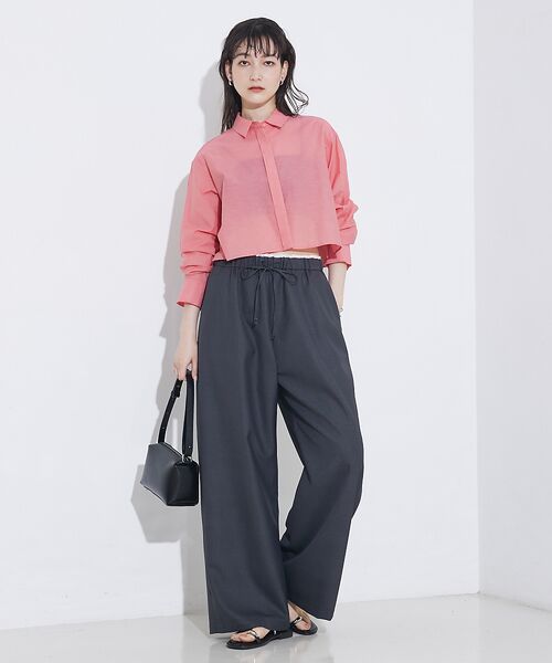 qualite｜コットンシアークロップドシャツ | Rakuten Fashion