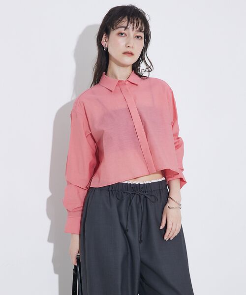 qualite / カリテ シャツ・ブラウス | コットンシアークロップドシャツ | 詳細7