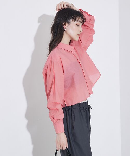 qualite / カリテ シャツ・ブラウス | コットンシアークロップドシャツ | 詳細8