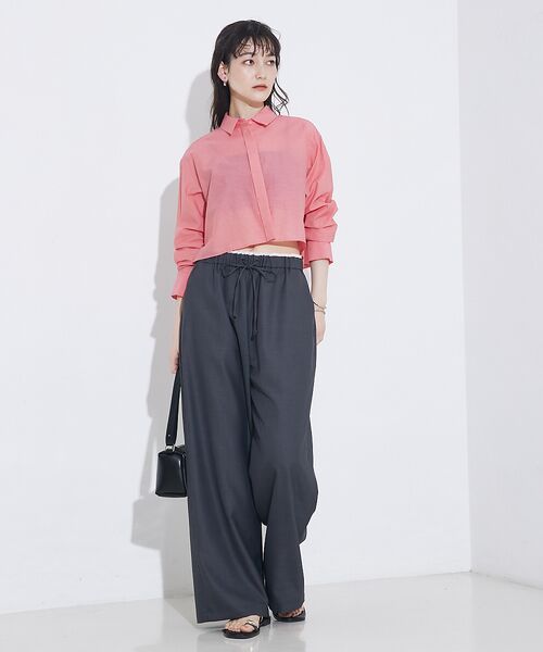 qualite / カリテ シャツ・ブラウス | コットンシアークロップドシャツ | 詳細9