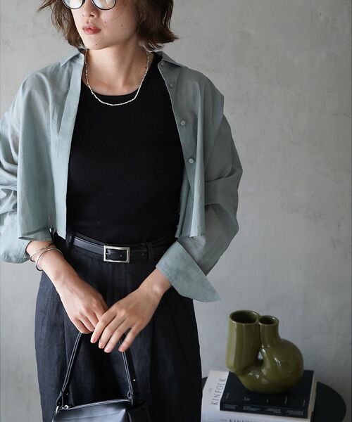qualite｜コットンシアークロップドシャツ | Rakuten Fashion