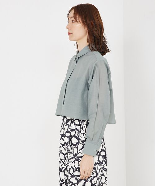 qualite / カリテ シャツ・ブラウス | コットンシアークロップドシャツ | 詳細15
