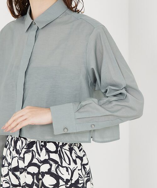 qualite｜コットンシアークロップドシャツ | Rakuten Fashion