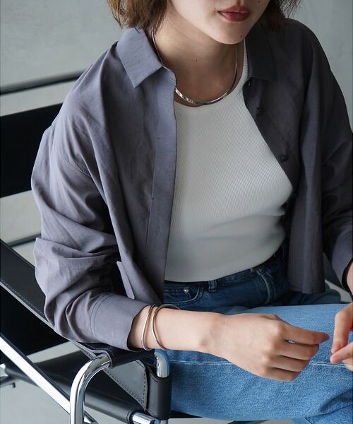 qualite｜コットンシアークロップドシャツ | Rakuten Fashion