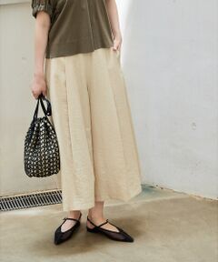 qualite / カリテ パンツ | 【接触冷感】ナチュラルシャンブレーフレアーパンツ