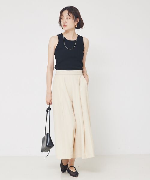 qualite / カリテ パンツ | 【接触冷感】ナチュラルシャンブレーフレアーパンツ | 詳細13