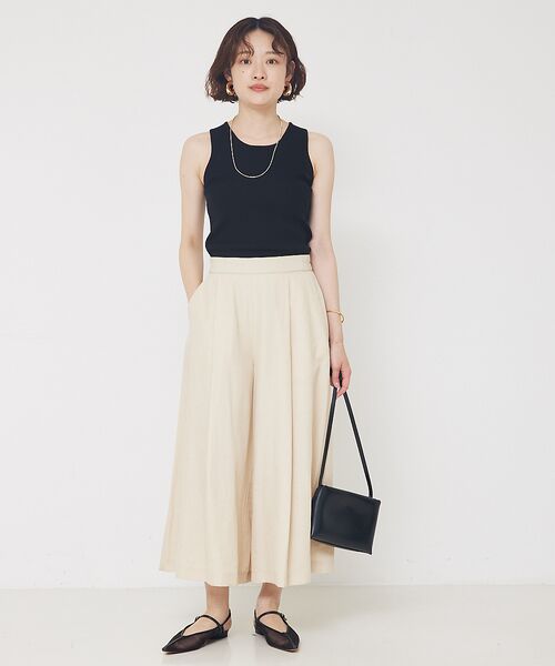 qualite / カリテ パンツ | 【接触冷感】ナチュラルシャンブレーフレアーパンツ | 詳細14