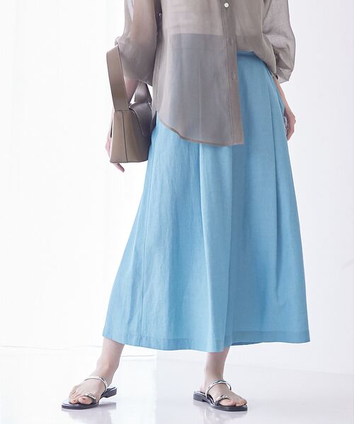 qualite / カリテ パンツ | 【接触冷感】ナチュラルシャンブレーフレアーパンツ | 詳細21