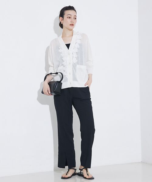 qualite / カリテ カーディガン・ボレロ | boussole×qualite　フラワーエンブロカーディガン | 詳細2