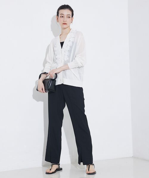 qualite / カリテ カーディガン・ボレロ | boussole×qualite　フラワーエンブロカーディガン | 詳細3