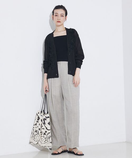 qualite / カリテ カーディガン・ボレロ | boussole×qualite　フラワーエンブロカーディガン | 詳細8