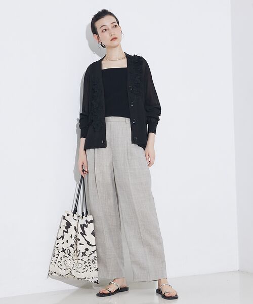 qualite / カリテ カーディガン・ボレロ | boussole×qualite　フラワーエンブロカーディガン | 詳細11